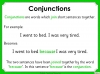 Conjunctions - Year 3 and 4 Teaching Resources (slide 3/9)